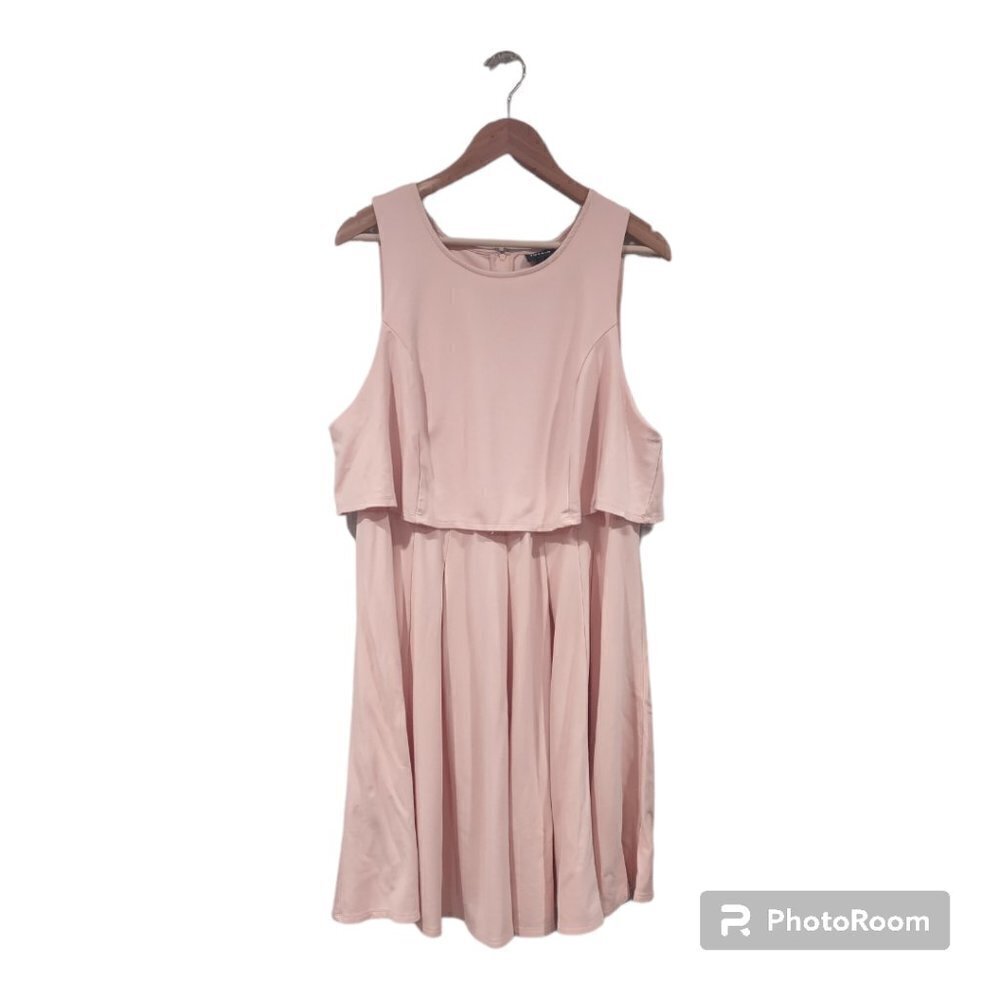 Torrid Pink Blush Sleeveless Midi Dress Size 18 - Picture 2 of 5